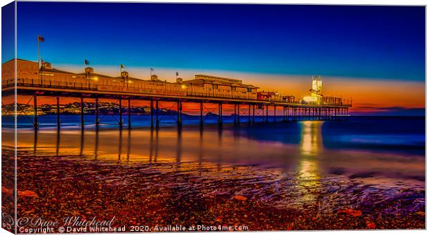 Pier Sunrise Canvas Print by David Whitehead