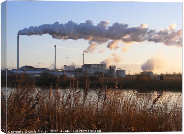 The British Sugar Factory at Sun rise, Cantley Canvas Print by Lewis Platten