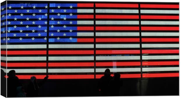 America in Lights Canvas Print by Marc Jones