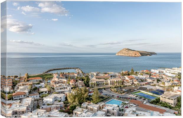 stuning view from the old town over the Agia Marina at Platanias Canvas Print by Stig Alenäs
