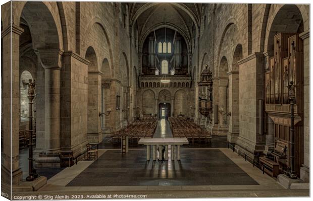 the interior of Lund Cathedral Canvas Print by Stig Alenäs