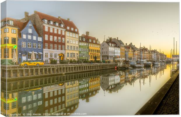 Morning has broken over the scenic houses on the q Canvas Print by Stig Alenäs