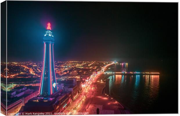 Blackpool illuminations  Canvas Print by Mark Rangeley