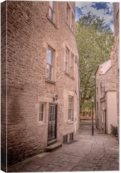 The Narrow Lanes of Bath Canvas Print by Ed Carnaghan