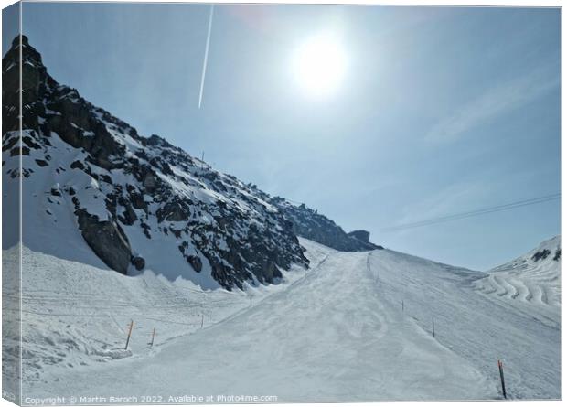 Gemsstock ski slope Canvas Print by Martin Baroch