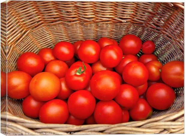 Basket with tomatoes  Canvas Print by Martin Baroch