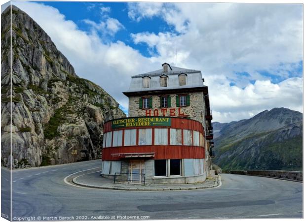 Hotel Belvedere Furka Canvas Print by Martin Baroch