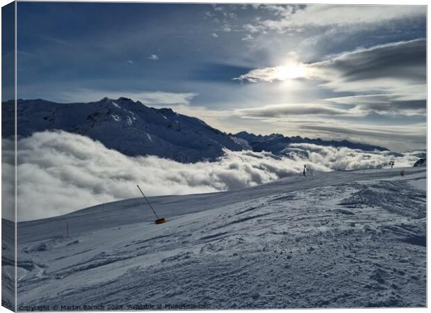 Snowy Alpine Hills Canvas Print by Martin Baroch