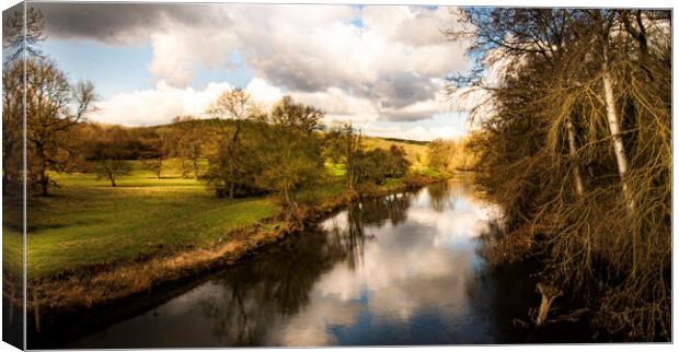 The Severn toward Coalbrookedale.  Canvas Print by Steve Taylor