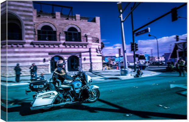 Harley Davidson Las Vegas  Canvas Print by Steve Taylor