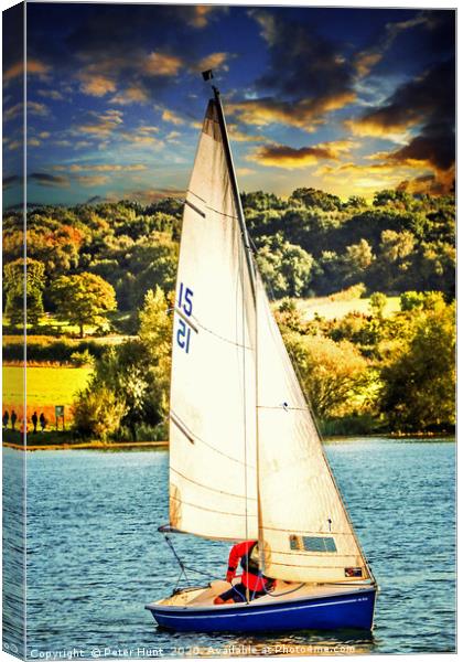 Race day at the lake Canvas Print by Peter Hunt