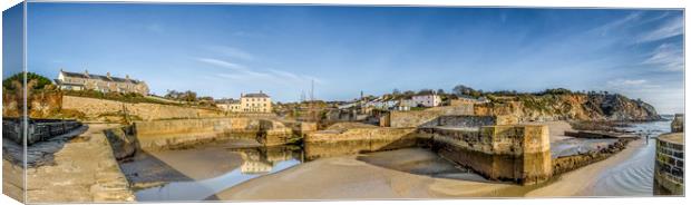 Charlestown Harbour at Low Water Canvas Print by Mick Blakey