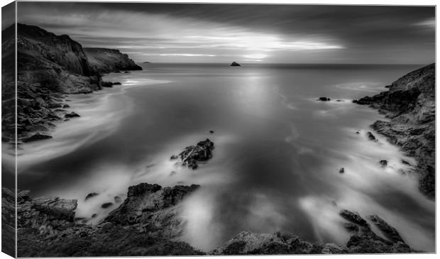 Approaching Sunset, Pentire Point, Cornwall Canvas Print by Mick Blakey