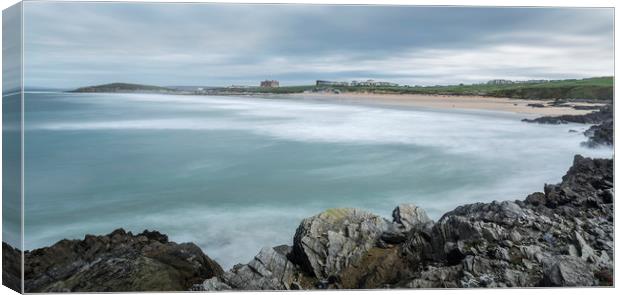 Sweeping Surf, Fistral Beach, Cornwall Canvas Print by Mick Blakey