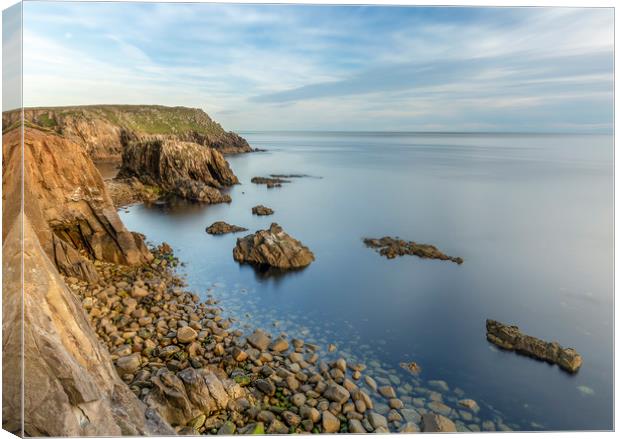 Tranquil Sea, Lands End, Cornwall Canvas Print by Mick Blakey
