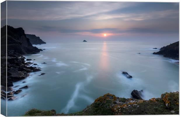Sunset, Pentire Point, Cornwall Canvas Print by Mick Blakey