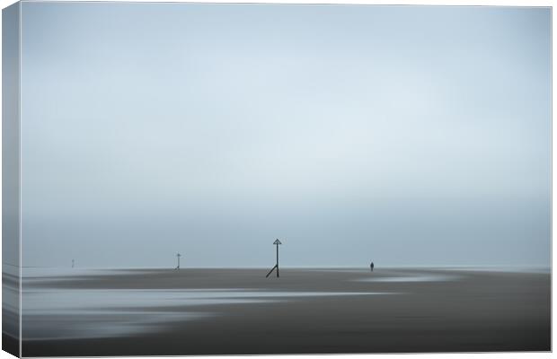 Abstract Beach, West Wittering Canvas Print by Mark Jones