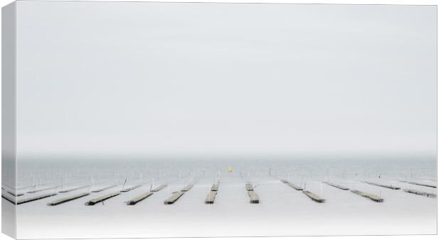 Whitstable Oyster Beds Canvas Print by Mark Jones