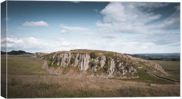 The Whin Sill and Hadrian's Wall Canvas Print by Mark Jones