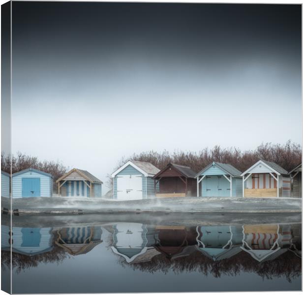 West Wittering Beach Huts Canvas Print by Mark Jones