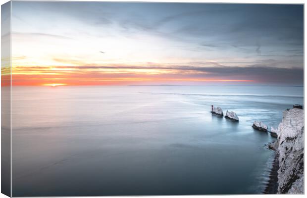 Sunset at the Needles Canvas Print by Mark Jones