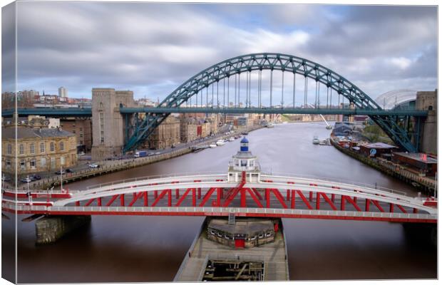 Bridges over the Tyne Canvas Print by Mark Jones