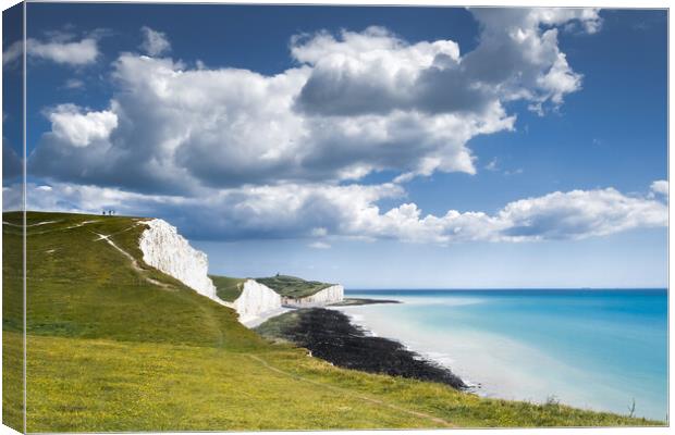 Seven Sisters and Belle Tout Canvas Print by Mark Jones