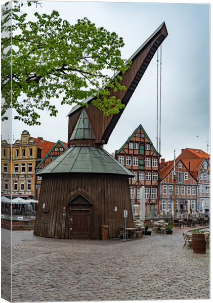 Historic city center of Stade in Germany - CITY OF STADE , GERMANY - MAY 10, 2021 Canvas Print by Erik Lattwein