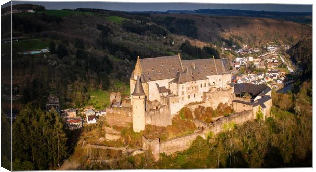 Famous Castle Vianden in Luxembourg Canvas Print by Erik Lattwein