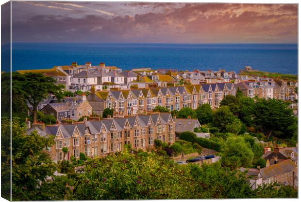 The houses of St Ives in Cornwall England Canvas Print by Erik Lattwein