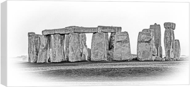 World famous rocks of Stonehenge in England Canvas Print by Erik Lattwein