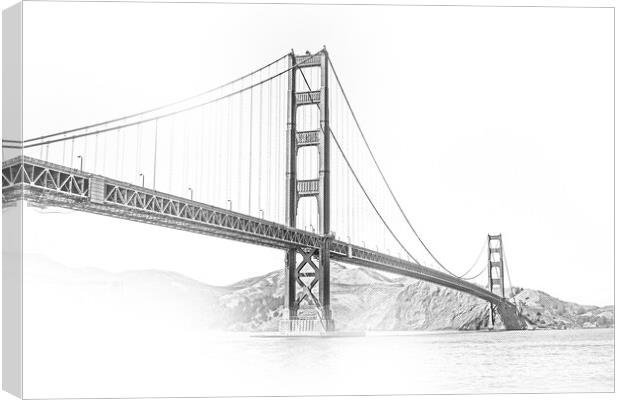 Amazing Golden Gate Bridge in San Francisco Canvas Print by Erik Lattwein