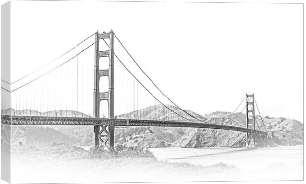 Golden Gate Bridge San Francisco - view from Battery East Park Canvas Print by Erik Lattwein