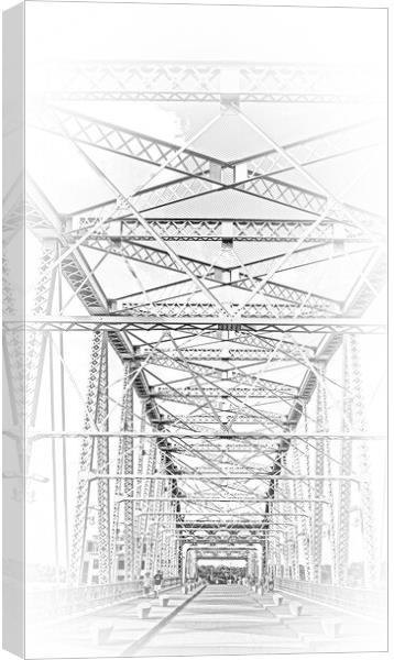 John Seigenthaler Pedestrian Bridge in Nashville Canvas Print by Erik Lattwein