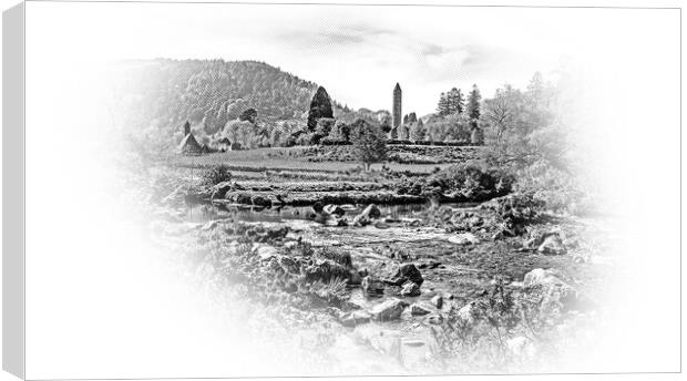 Glendalough in the Wicklow mountains of Ireland Canvas Print by Erik Lattwein