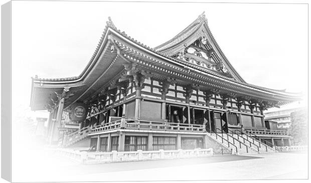 Most famous temple in Tokyo - The Senso-Ji Temple in Asakusa Canvas Print by Erik Lattwein