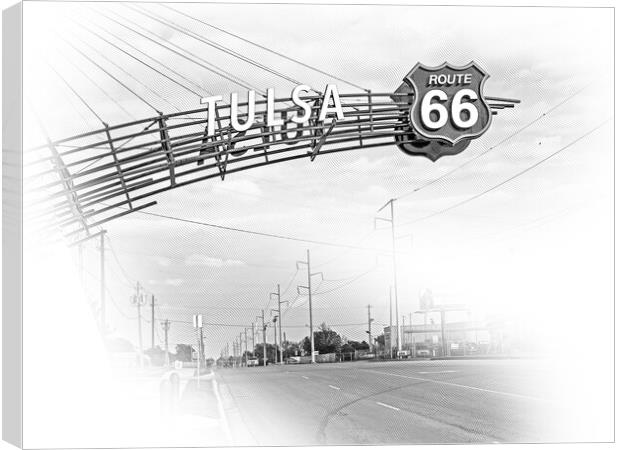Tulsa Gate on historic Route 66 in Oklahoma Canvas Print by Erik Lattwein