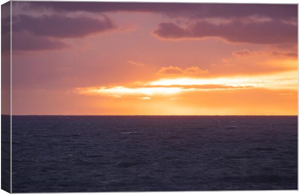 Amazing evening shot over the Mediterranian sea Canvas Print by Erik Lattwein