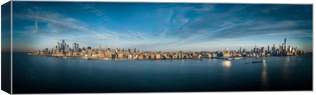 Amazing panoramic view over Manhattan - travel photography Canvas Print by Erik Lattwein