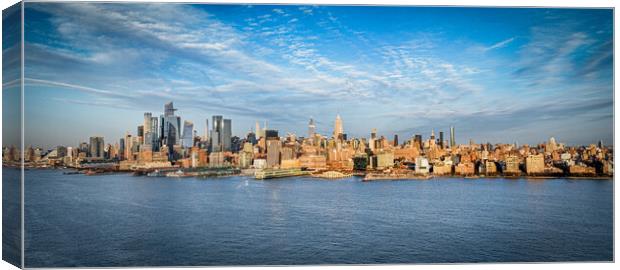 Panoramic aerial view over Manhattan New York City - travel photography Canvas Print by Erik Lattwein