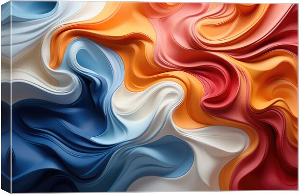 Dynamic Organic Flows Fluid abstract patterns - abstract backgro Canvas Print by Erik Lattwein