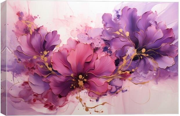 Elegant Fluid Acrylics - abstract background composition Canvas Print by Erik Lattwein
