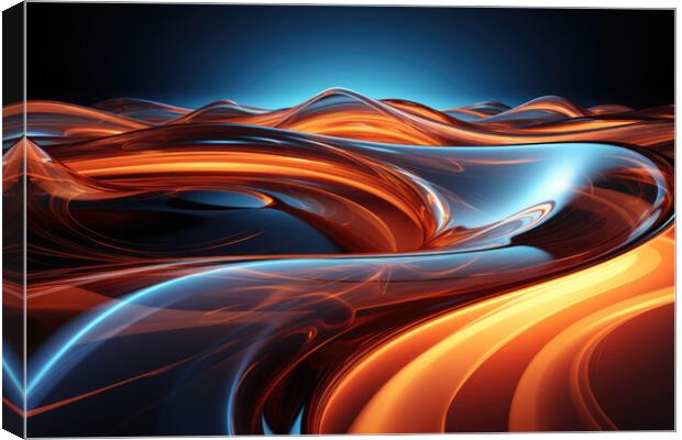 Futuristic Visions Abstract patterns - abstract background compo Canvas Print by Erik Lattwein