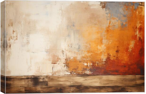 Rustic Palette Strokes Minimalistic - abstract background compos Canvas Print by Erik Lattwein