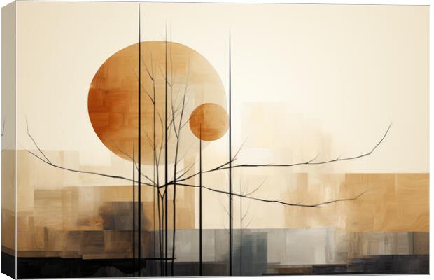 Soothing Linear Abstraction Minimalist linear designs - abstract Canvas Print by Erik Lattwein