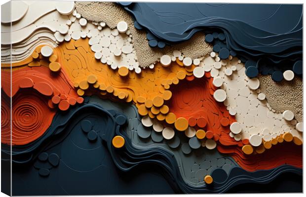 Textured Modernism Abstract artwork - abstract background compos Canvas Print by Erik Lattwein