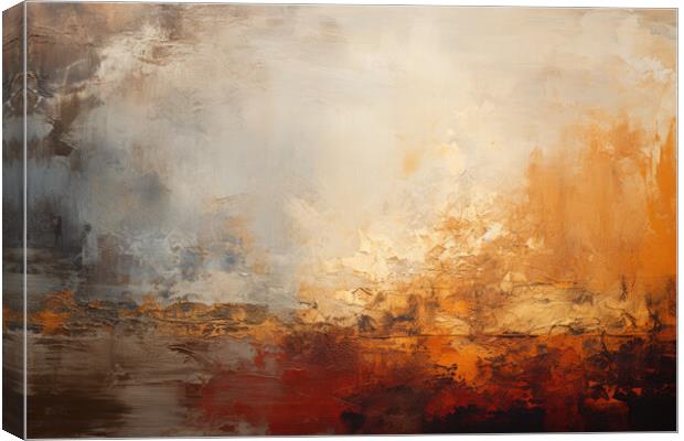 Textured Tranquility Gentle textures and warm hues - abstract ba Canvas Print by Erik Lattwein