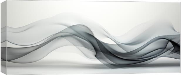 Whispered Linear Elegance Delicate linear designs - abstract bac Canvas Print by Erik Lattwein