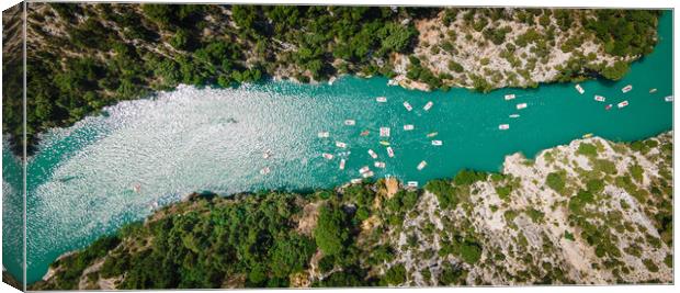 The Verdon River in the French Alpes Canvas Print by Erik Lattwein