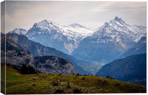 The amazing landscape of the Swiss Alps - beautiful Switzerland Canvas Print by Erik Lattwein